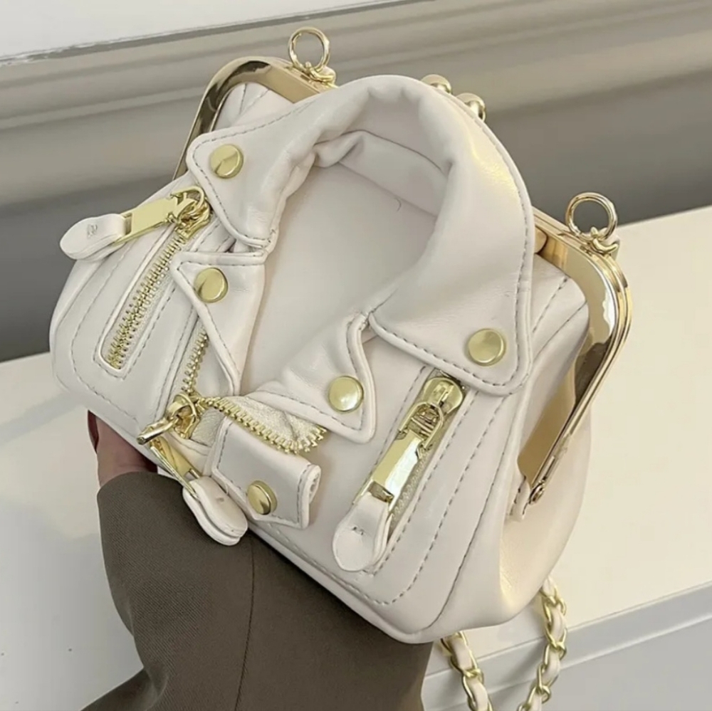 Mini motorcycle jacket design bag